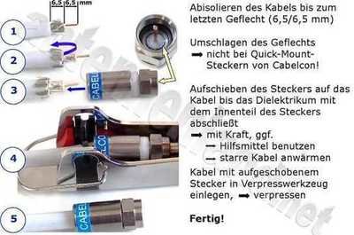 Verpresswerkzeug für Cabelcon F- und IEC-Stecker