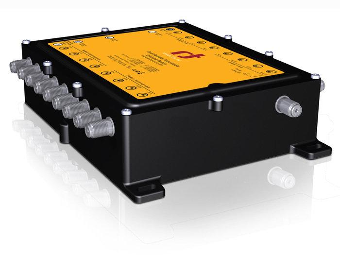 Kaskadierbarer Unicable Switch mit 8 User Bands aum Empfang von 2 Satelliten IDLP-USS2OO-CUO1O-8PP