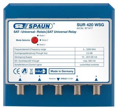 Hochwertiger DiSEqC 4-2 Schalter im Wetterschutzgehäuse