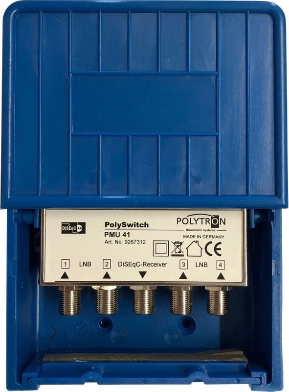 DiSEqC 4-1 Schalter im Wetterschutzgehäuse