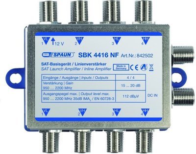 SPAUN Mini Serie - Kaskadierbarer Basis-Verstärker / 4 SAT-ZF Eingänge inkl. Netzteil !