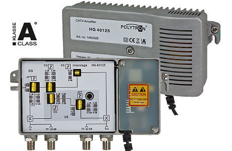 1 GHz-Hausanschlussverstärker mit integriertem Rückkanal, Einstellungen über Jumper
