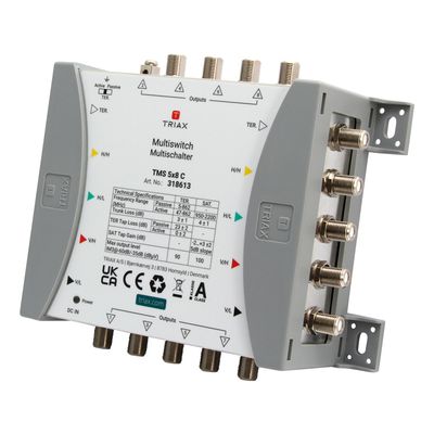 Triax TMS 5×8 C, 5 Eingänge, 8 Ausgänge, Kaskadenmultischalter
