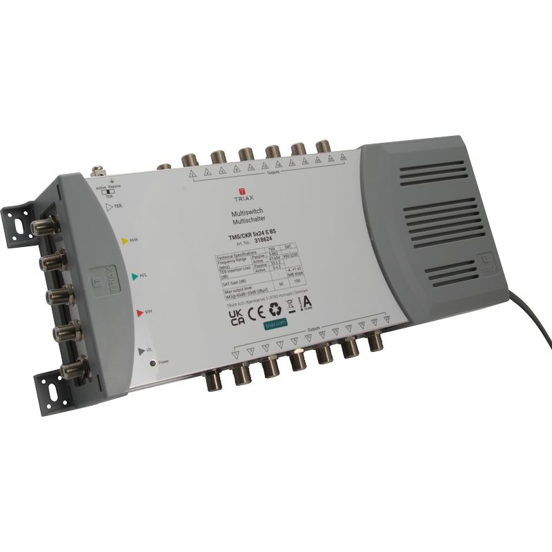 Triax TMS/CKR 5×24 S, 5 Eingänge, 24 Ausgänge, Quad+Quattro LNB-Unterstützung