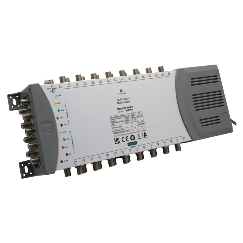 Triax TMS/CKR 9×32 S, 9 Eingänge, 32 Ausgänge, mit Netzteil, terr. aktiv/passiv