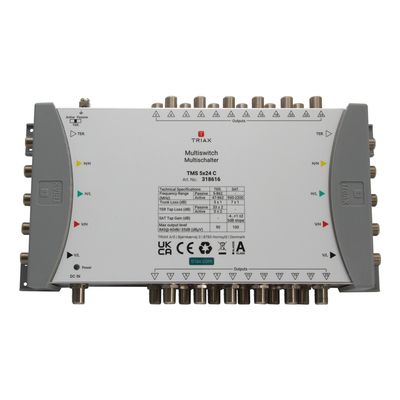Triax TMS 5×24 C, 5 Eingänge, 24 Ausgänge, Kaskadenmultischalter