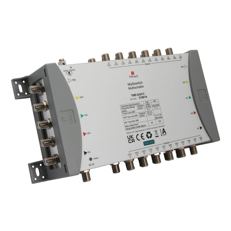 Triax TMS 5×32 C, 5 Eingänge, 32 Ausgänge, Kaskadenmultischalter