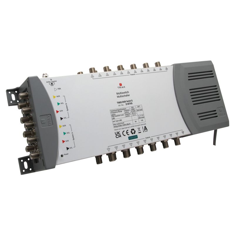 Triax TMS/CKR 9×24 S, 9 Eingänge, 24 Ausgänge, mit Netzteil, terr. aktiv/passiv