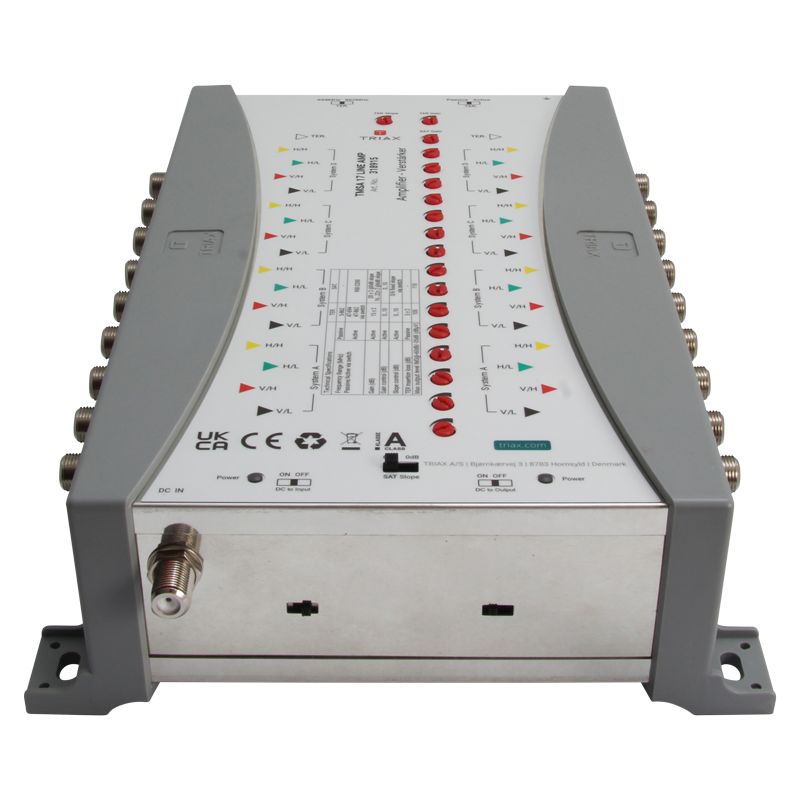 Triax Vor-/Nach-Verstärker für TMS/CKR 17 x, 17 in/out, Verstärkung 10-20 dB regelbar, exklusive Netzteil