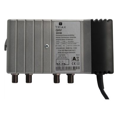 Triax GHV 940 Verstärkung  vorwärts 40 dB, rückwärts 26/32 dB, max.