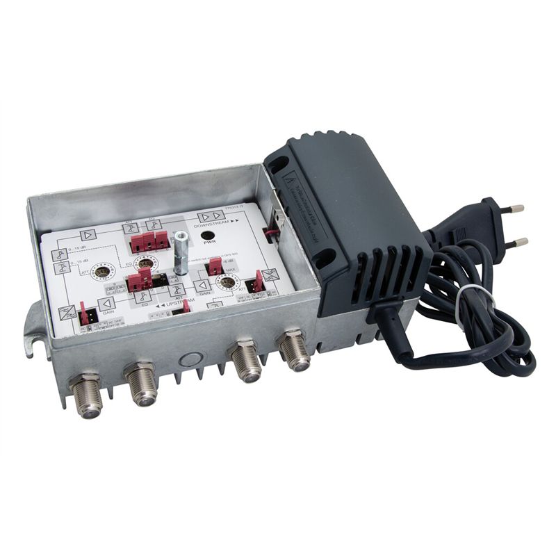 Triax GHV 930 Verstärkung  vorwärts 30 dB, rückwärts 22/24 dB, max.