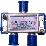 2-fach,F-Verteiler SAT 5-2400 MHz, DC-Durchgang