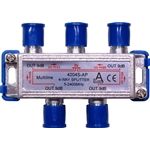 4-fach,F-Verteiler SAT 5-2400 MHz, DC-Durchgang