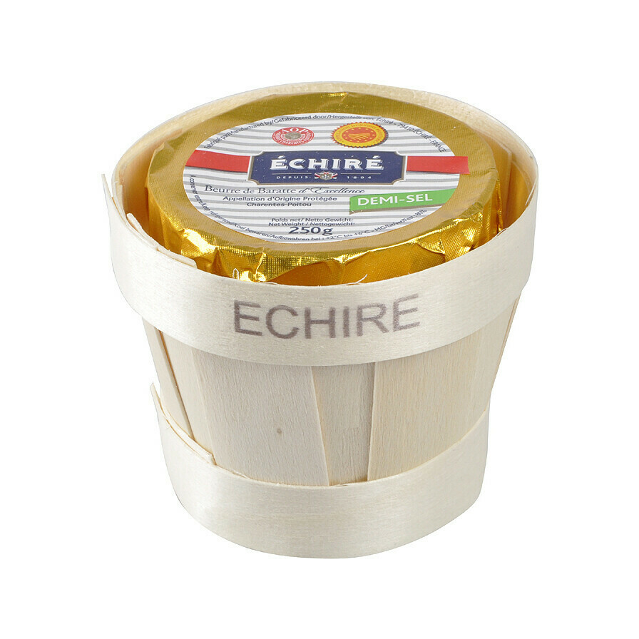 Echire Butter AOC in a Wooden Basket Salted France 8.8oz | GourmetPhile -  Rare Wines and Gourmet Foods