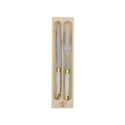 Jean Dubost Carving Set with Ivory handles in Box France