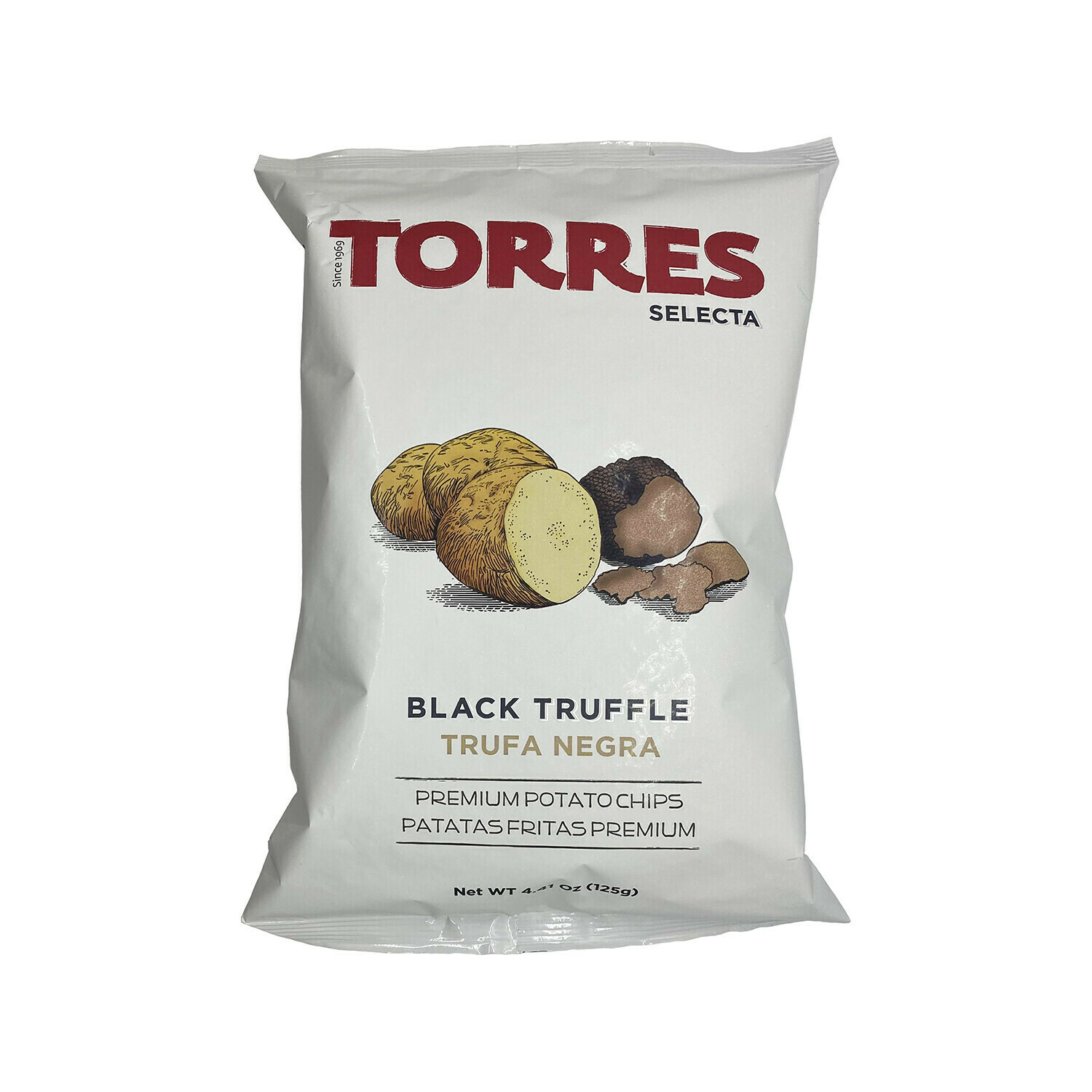 Torres Premium Potato Chips with Black Truffle 4.41oz Spain