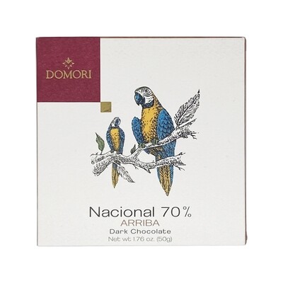 Domori Nacional Ecuador 70% Dar Chocolate Italy 50g