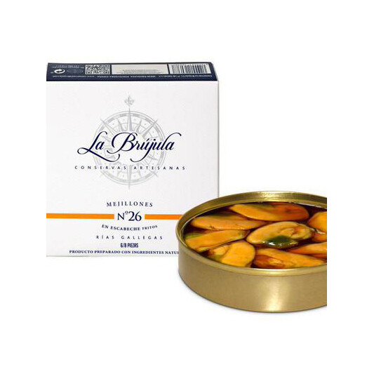 La Brujula Mussels In Pickled Sauce 3.9oz Spain