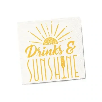 Twisted Wares Beverage Napkin Drink &amp; Sunshine