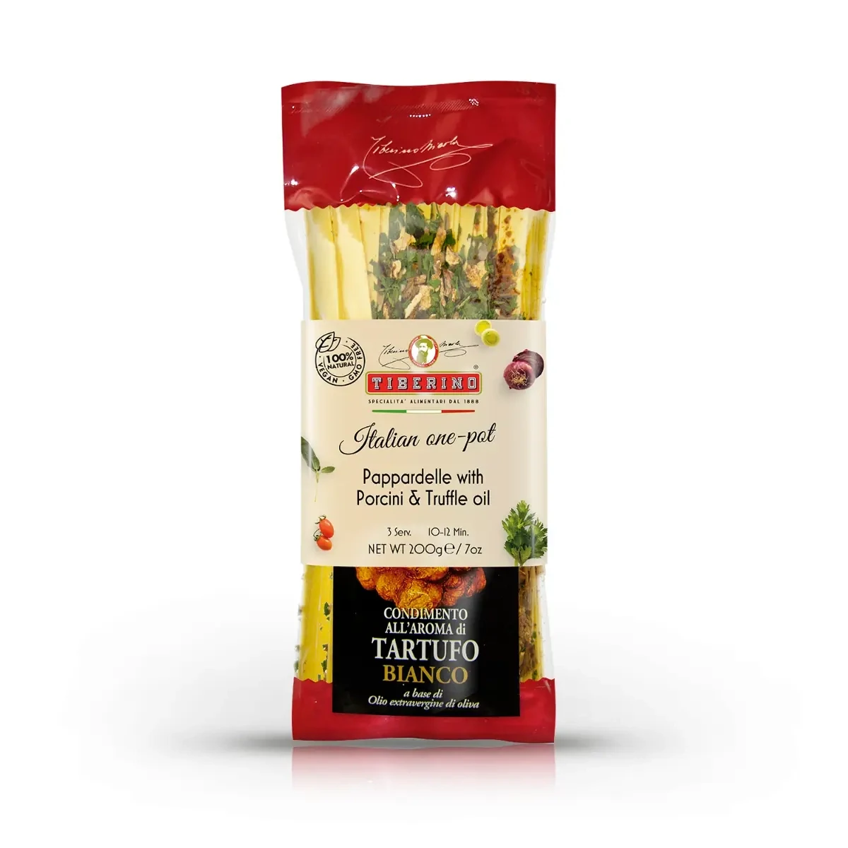 Tiberino Pappardelle Pasta With Porcini &amp; White Truffle Oil 7oz