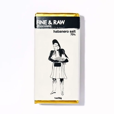 Fine & Raw 70% Chocolate With Habanero Salt 1oz