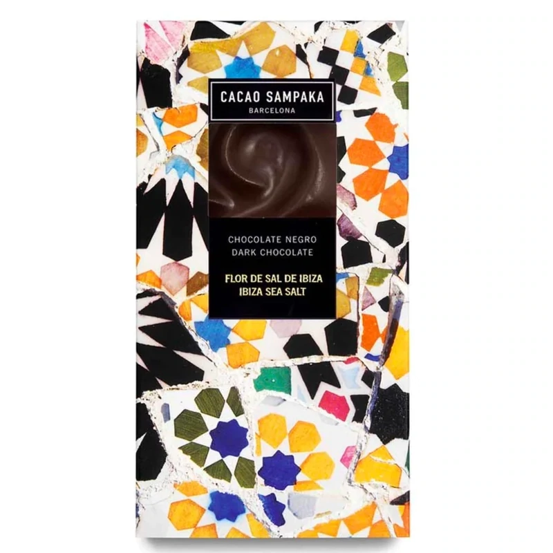 Cacao Sampaka 68% Dark Chocolate With Ibiza Sea Salt 75g Barcelona