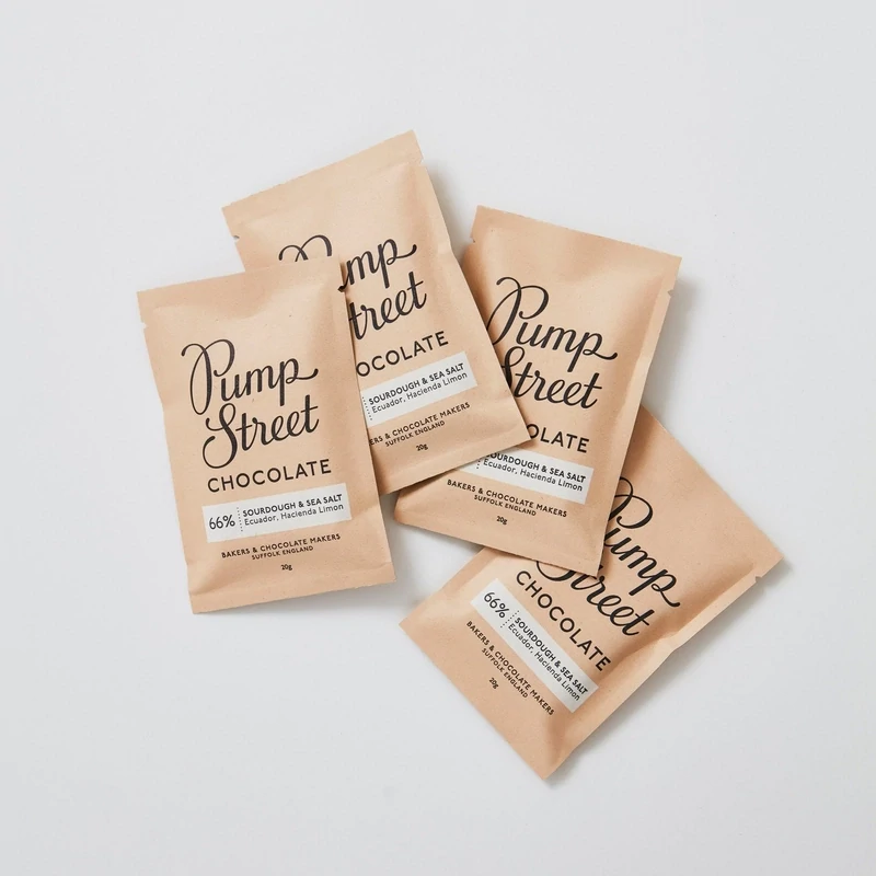 Pump Street Sourdough &amp; Sea Salt 66% Dark Chocolate 20g England