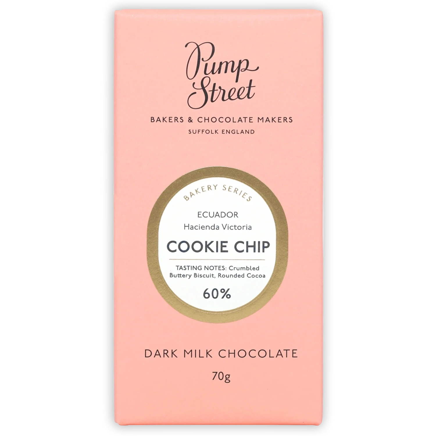 Pump Street Cookie Chip 60% Dark Milk Chocolate 70g England