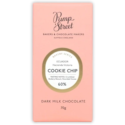 Pump Street Cookie Chip 60% Dark Milk Chocolate England 70g