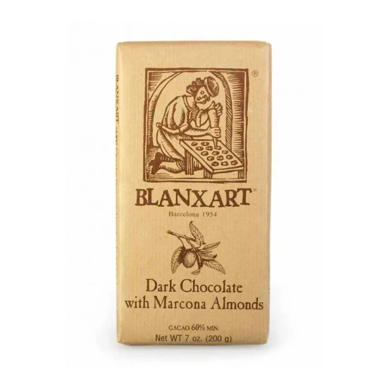 Blanxart 60% Dark Chocolate With Marcona Almonds 7oz
