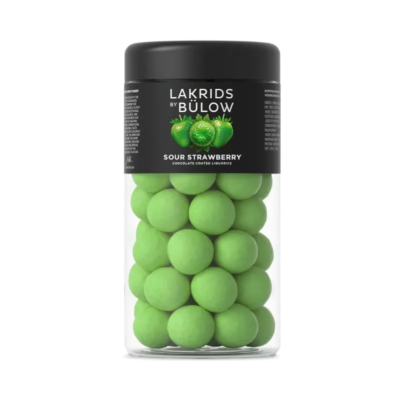 Lakrids by Bülow Sour Strawberry Chocolate Coated Liquorice 10.41oz