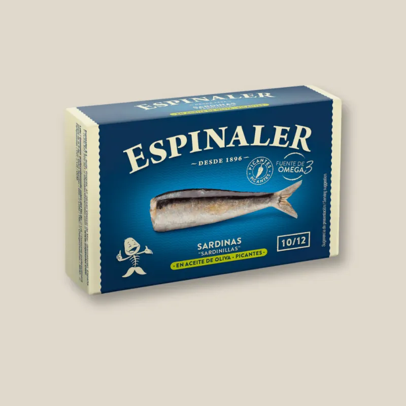 Espinaler Baby Sardines In Spicy Olive Oil 4oz Spain