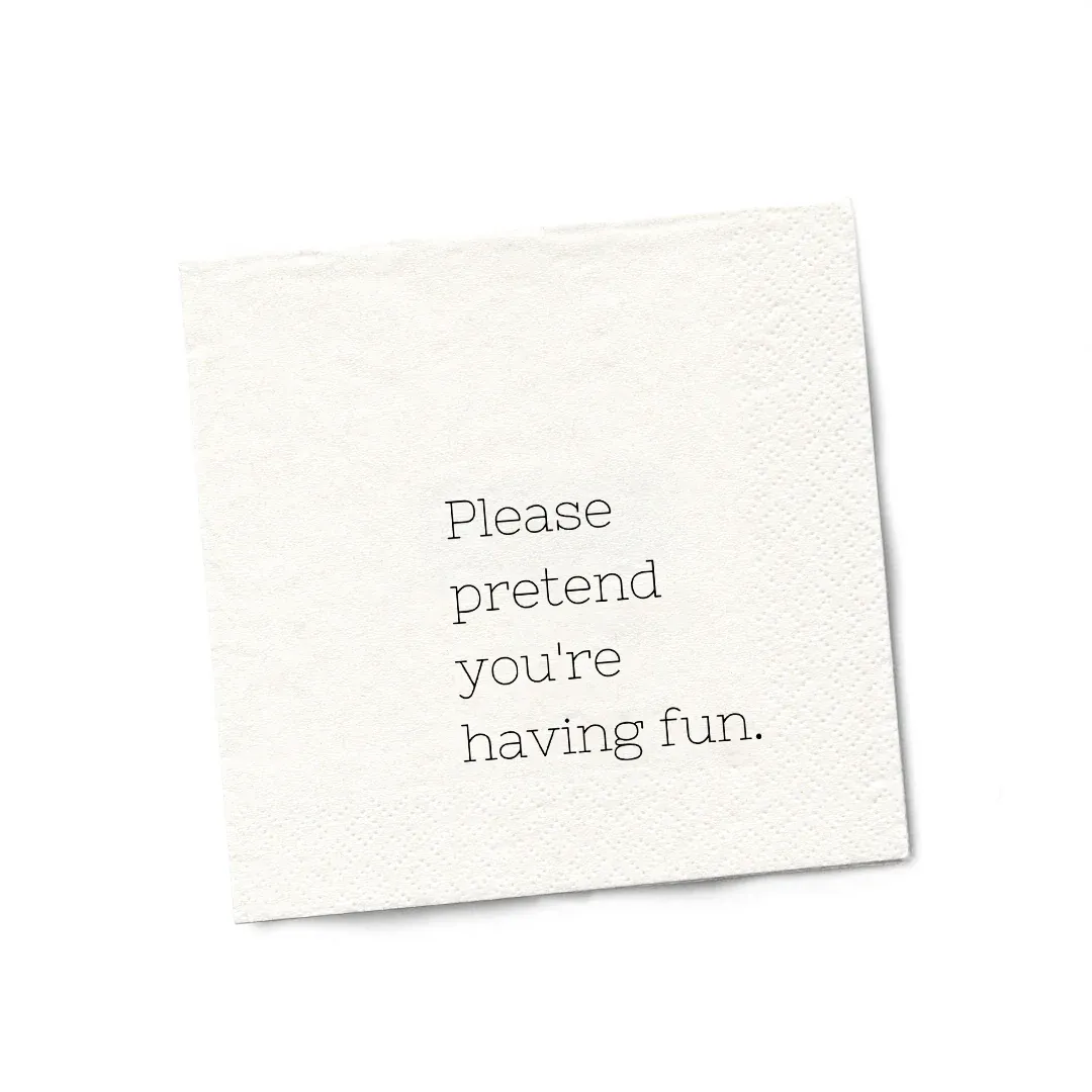 Twisted Wares Beverage Napkin Pretend