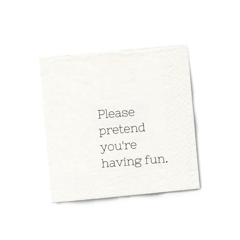 Twisted Wares Beverage Napkin Pretend