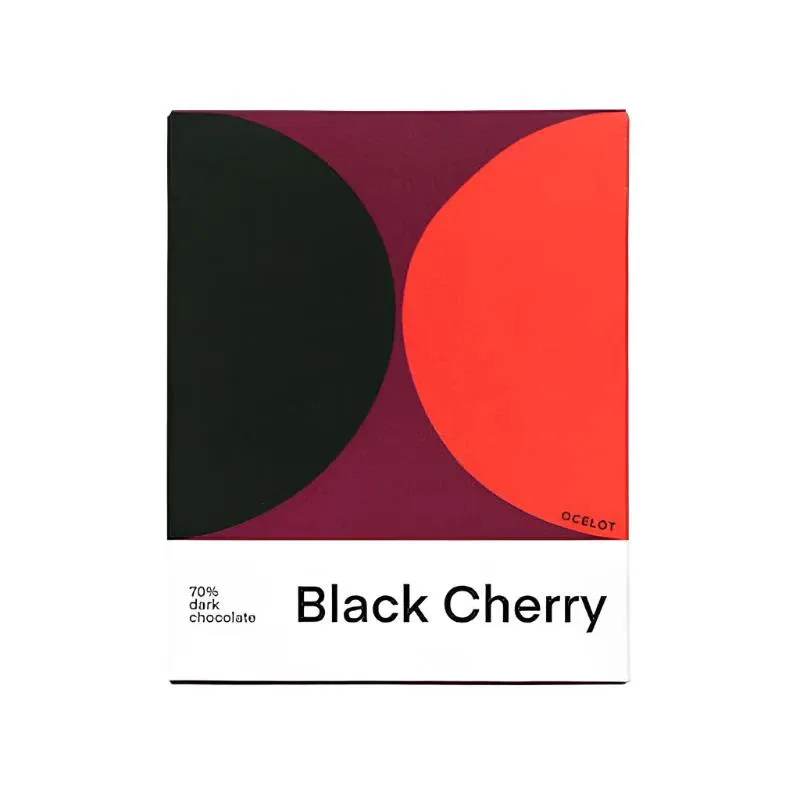 Ocelot Black Cherry 70% Dark Chocolate 70g UK