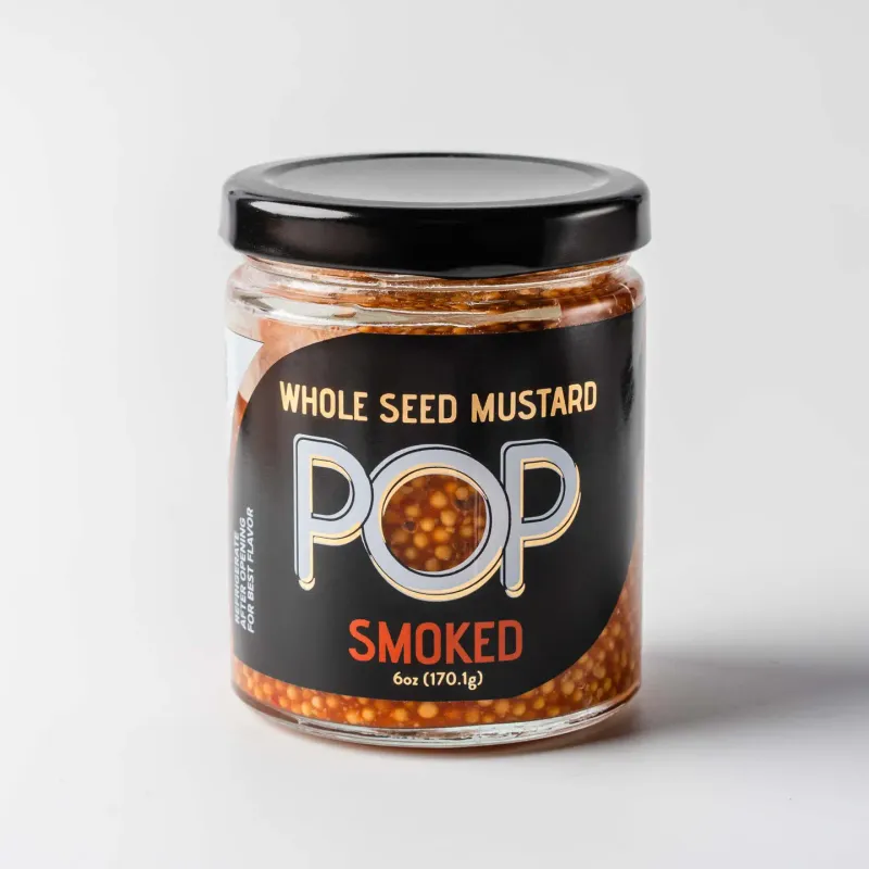 Old Brooklyn Mustards Pop Whole Seed Smoked Mustard 6oz
