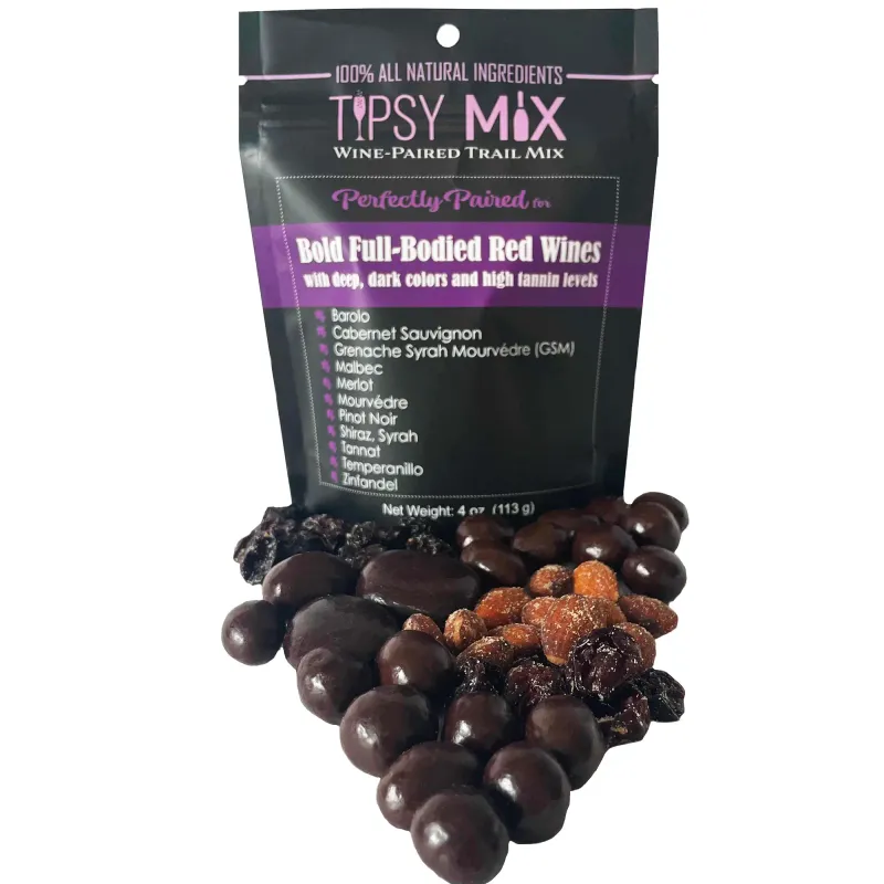 Tipsy Mix Wine-Paired Trail Mix: Bold Full-Bodied Red Wines