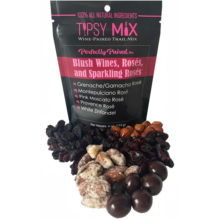 Tipsy Mix Wine-Paired Trail Mix: Blush Wines, Rose &amp; Sparkling Rose