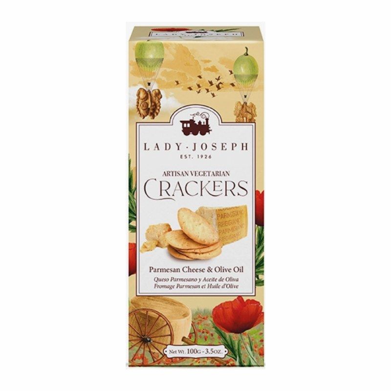 Lady Joseph Artisan Crackers Parmesan Cheese &amp; Olive Oil 3.5oz
