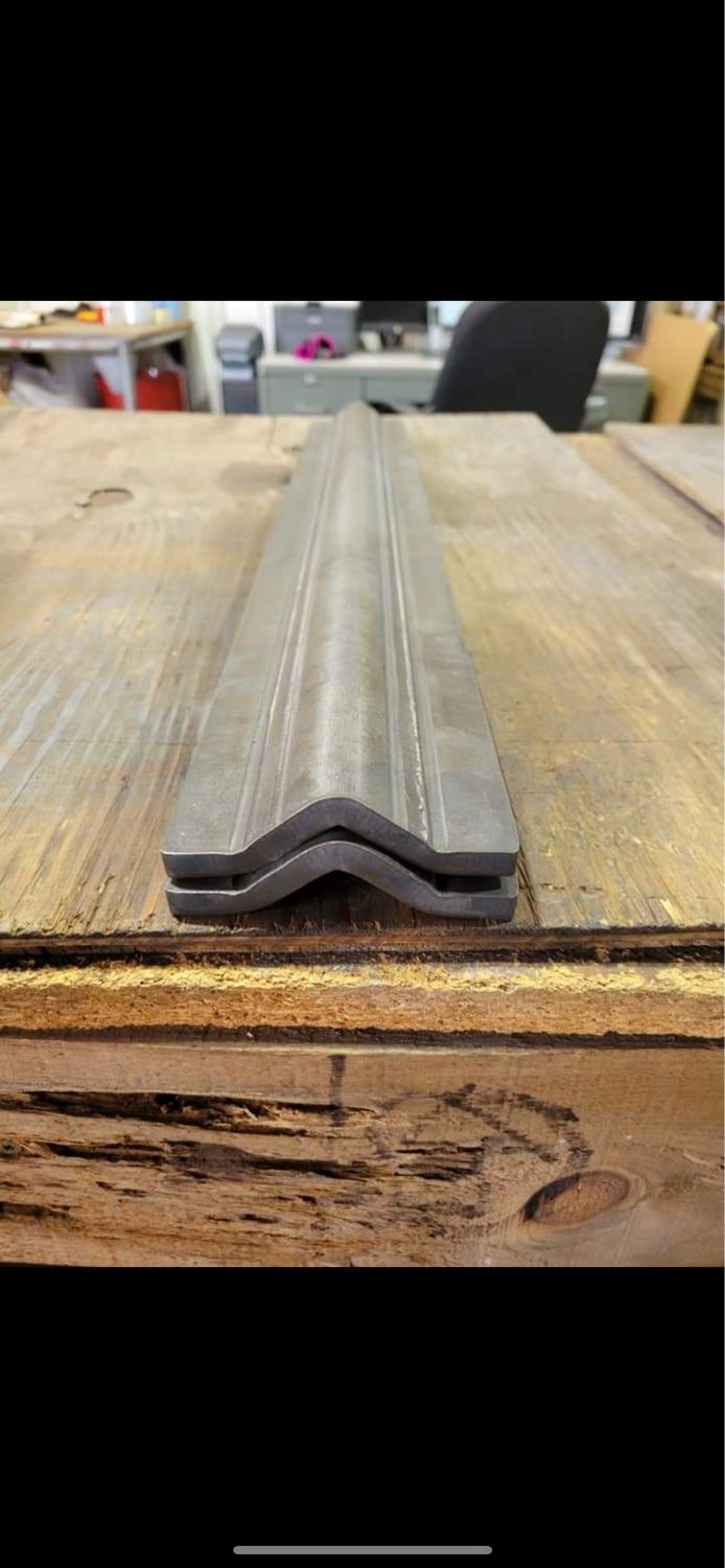 Straight Peaked Front Plate 4 inch wide x 26 inch long T1