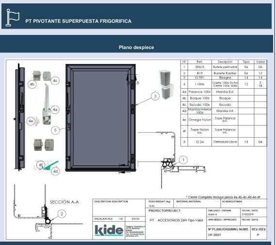 REPUESTOS PT PIVOTANTE SUPERPUESTA  KIDE