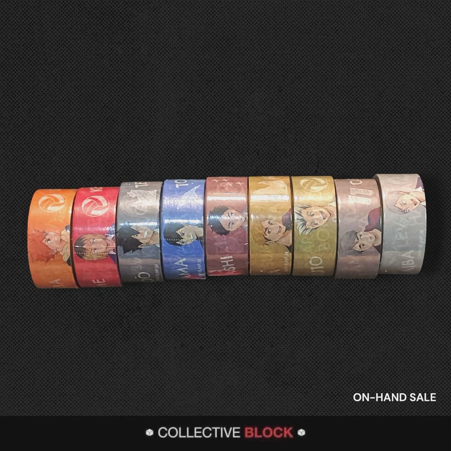 Haikyu!! [Hinata, Kenma, Kuroo, Kageyama, Akaashi, Atsumu, Bokuto, Osamu, Haiba] Assorted Washi Tapes