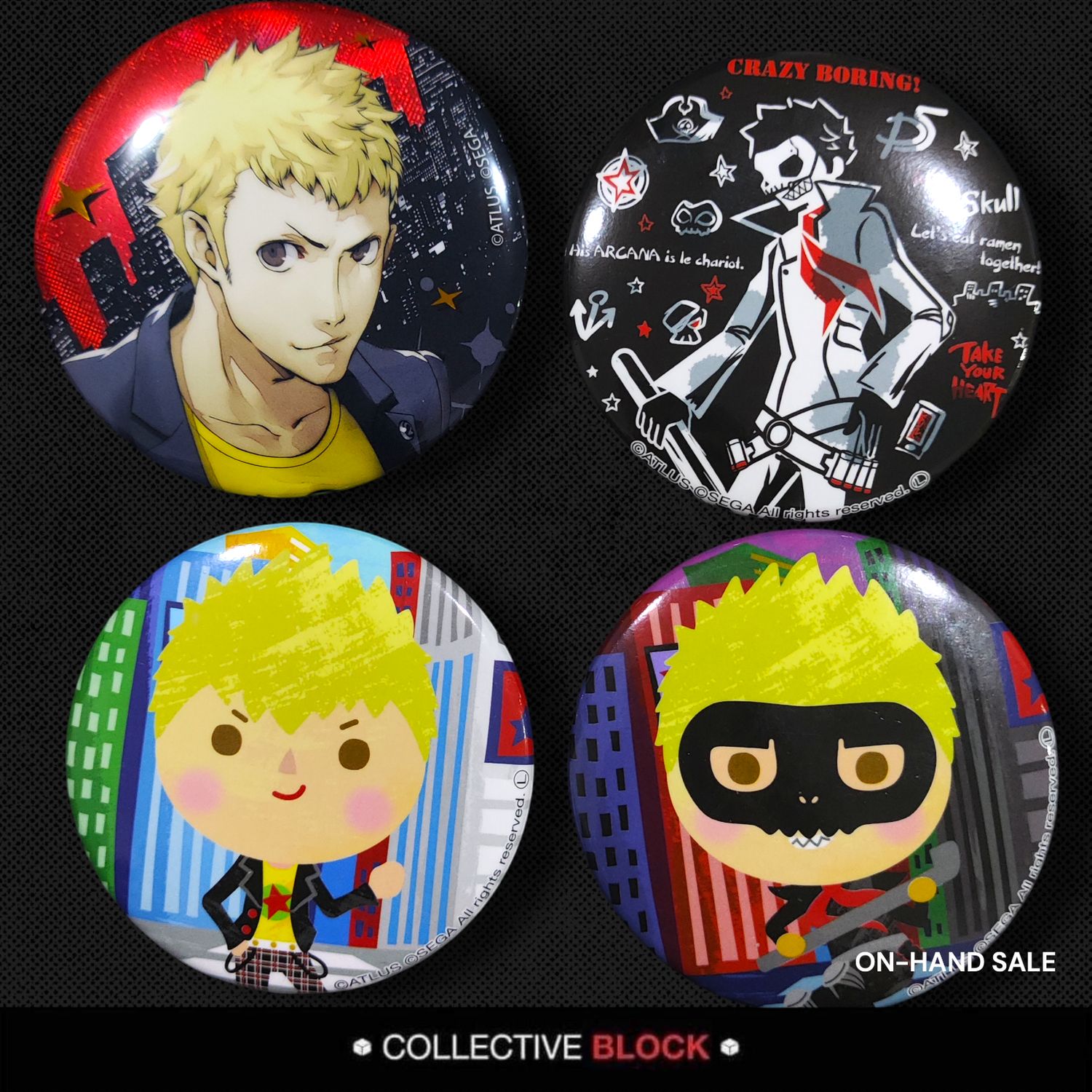 Persona 5 Ryuji Sakamoto Assorted Can Badge