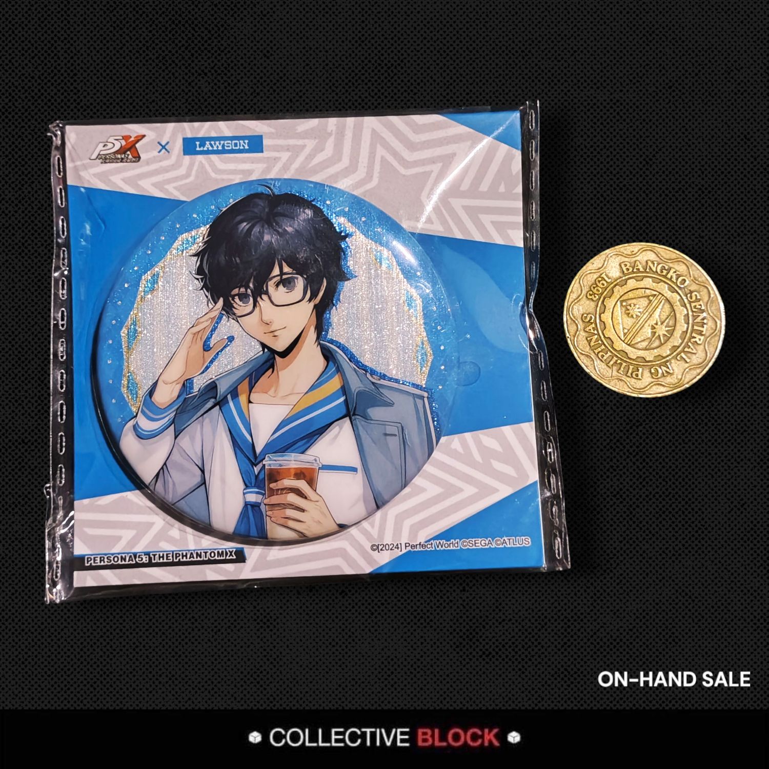 Persona 5: The Phantom X Ren Amamiya Lawson Collab Can Badge