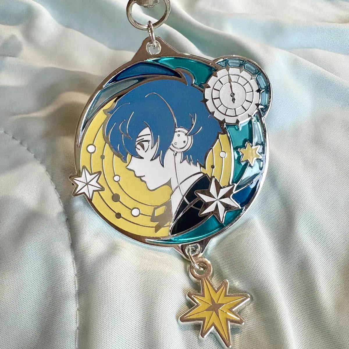 [Pre-Order] Persona 3 Makoto Yuki Stained Glass Fanmade Keychain