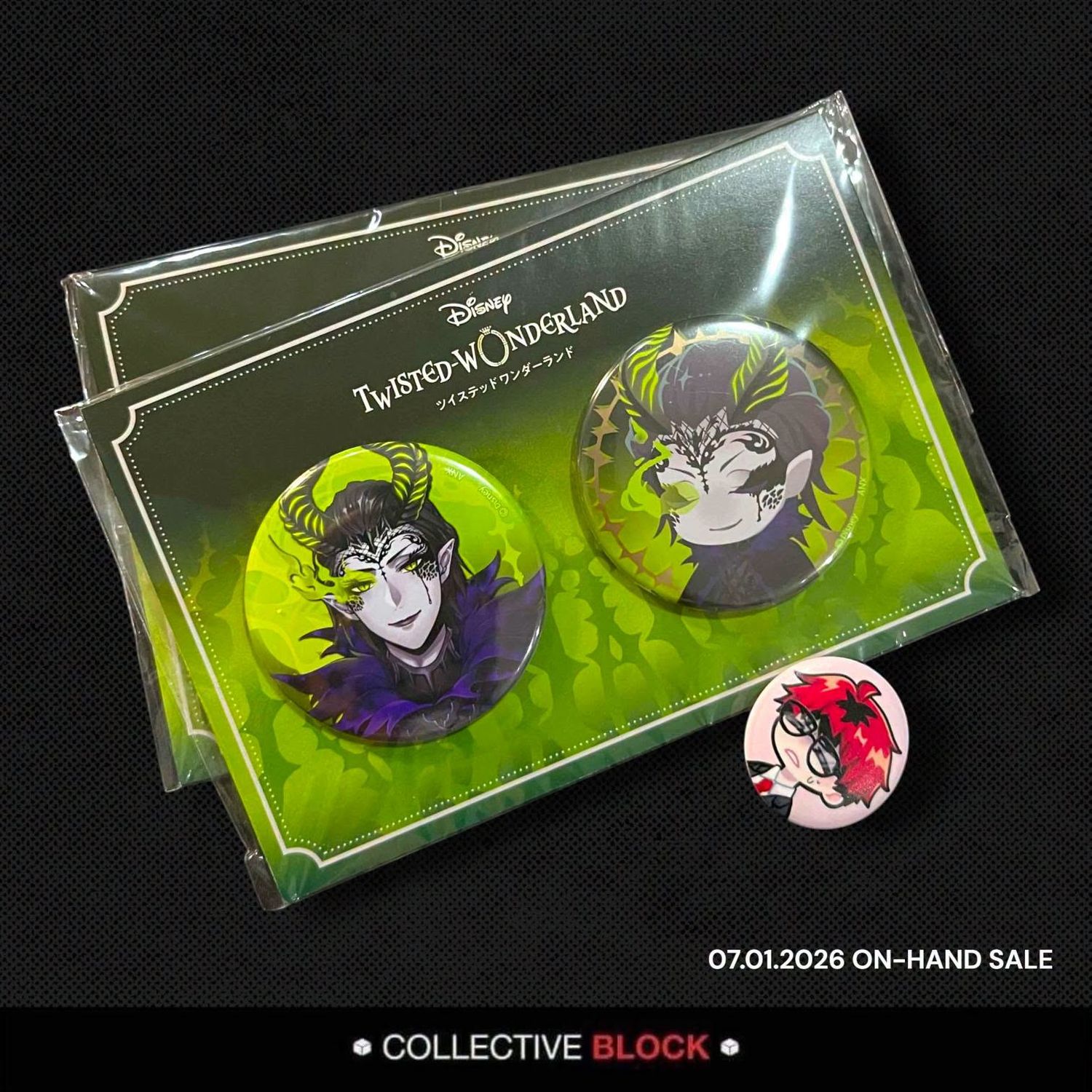 Twisted Wonderland Diasomnia Malleus Draconia (Overblot) Exhibition ~Seasonal Memories~ Can Badge Set