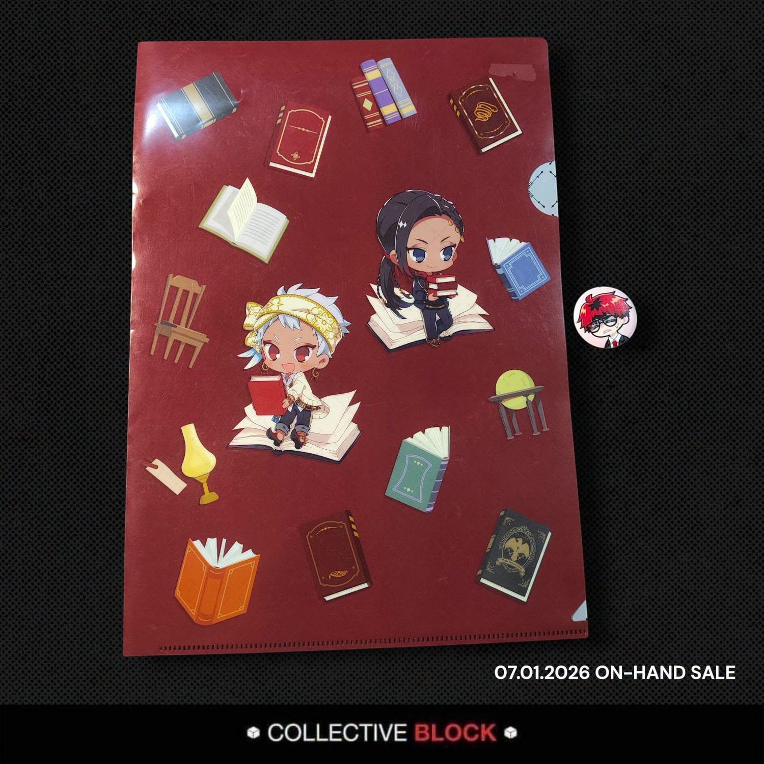 Twisted Wonderland Scarabia Kalim Al-Asim &amp; Jamil Viper "Oh My Cafe" Collab Clear File
