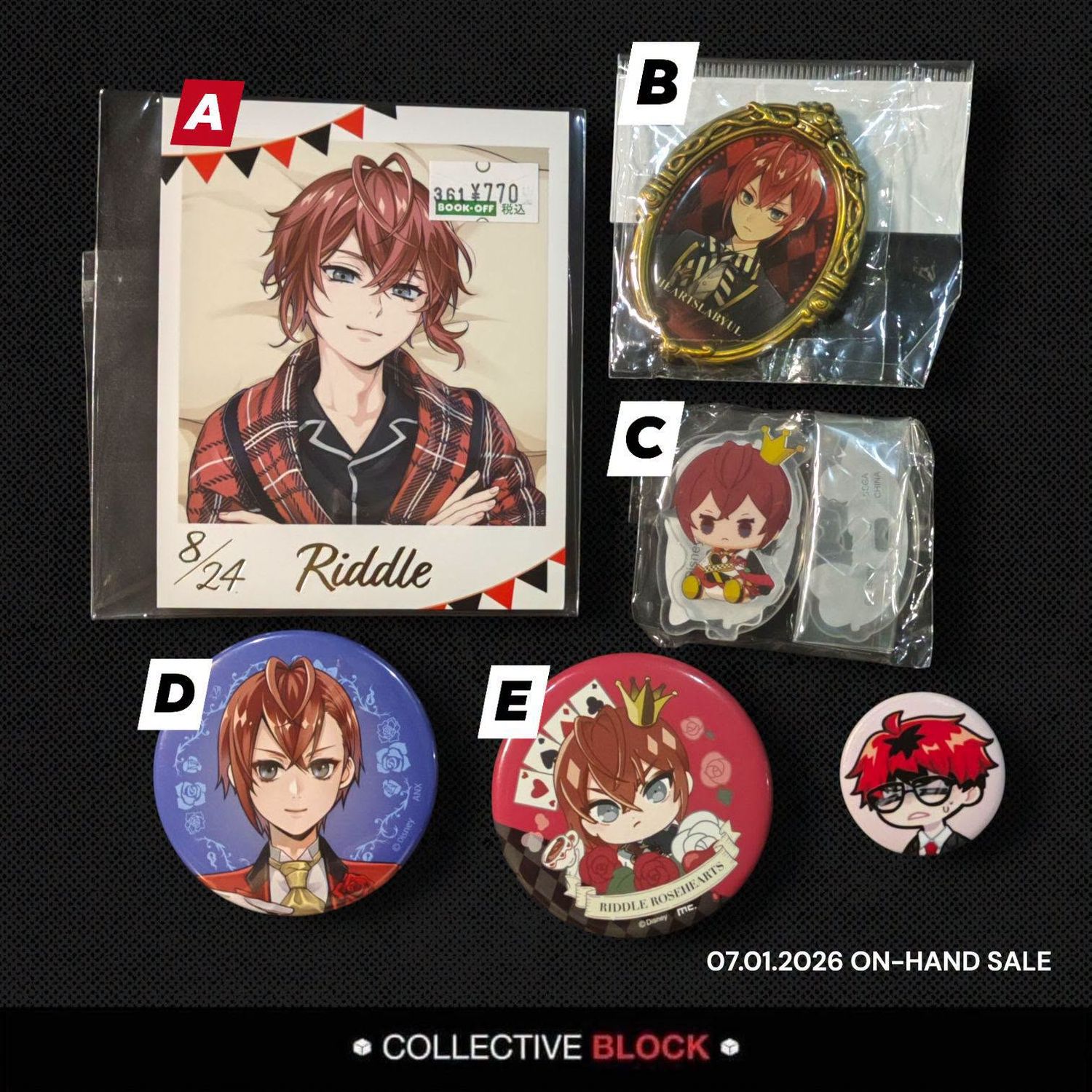 Twisted Wonderland Heartslabyul Riddle Rosehearts Assorted Merch