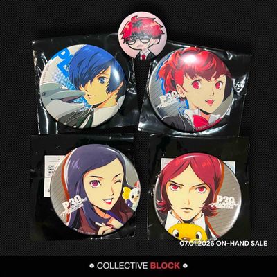 Persona 2 &amp; 3 P30th x Sea Paradise Collab Can Badge - Maya, Tatsuya