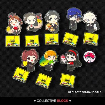 Persona 4 P30th x Sea Paradise Collab Chibi Acrylic Stands - Nanako, Ryotaro, Naoto. Kanji, Rise, Chie, Yukiko